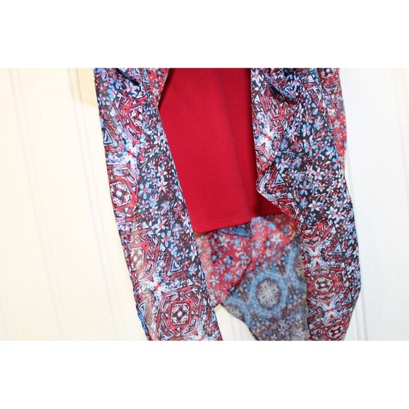 Emma & Michele Colorful Swing‎ Sundress Maxi Lined Flowing Hankie Hem Size Small - Picture 5 of 8